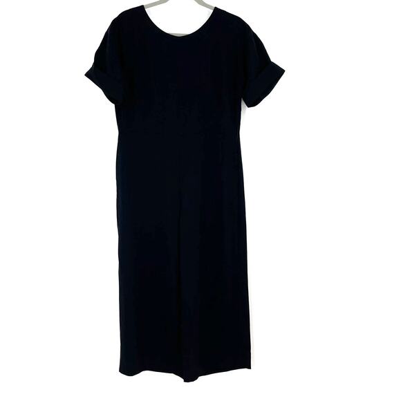 Everlane The Japanese GoWeave Essential Short Sleeve Jumpsuit Black Size 2 NWT - Picture 1 of 9